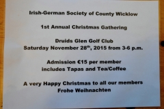 German Irish Society Christmas Get together 2015